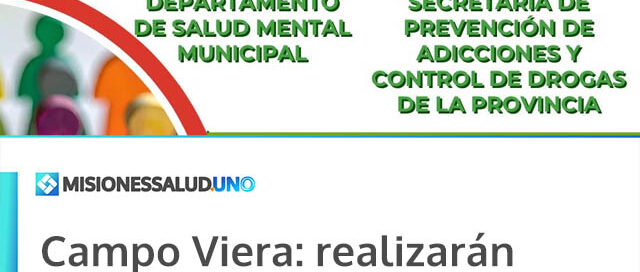 Campo Viera: realizarán una charla abierta sobre consumo problemático y adicciones